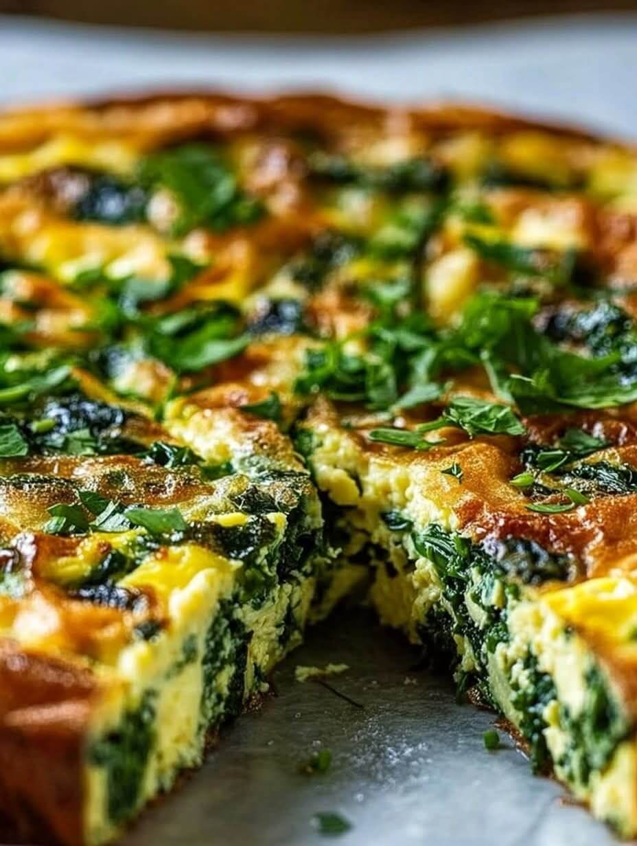 Mediterranean spinach quiche 1