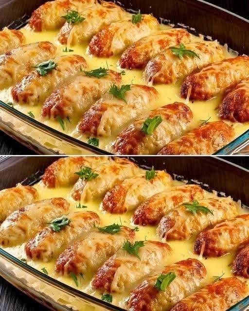 Chicken Roll-Ups in Creamy Cheese Sauce 1