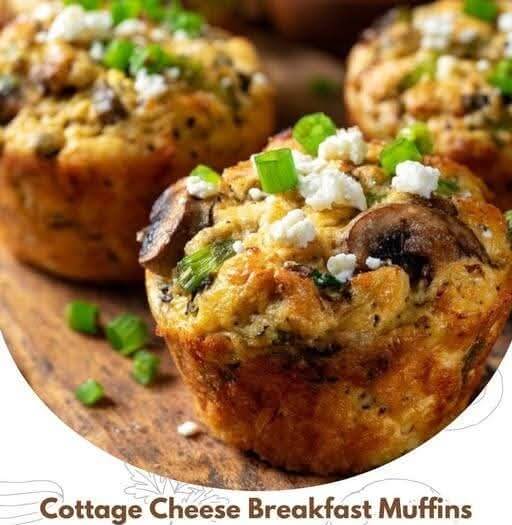 Mediterranean Cottage Cheese Breakfast Muffins with Mushrooms 1