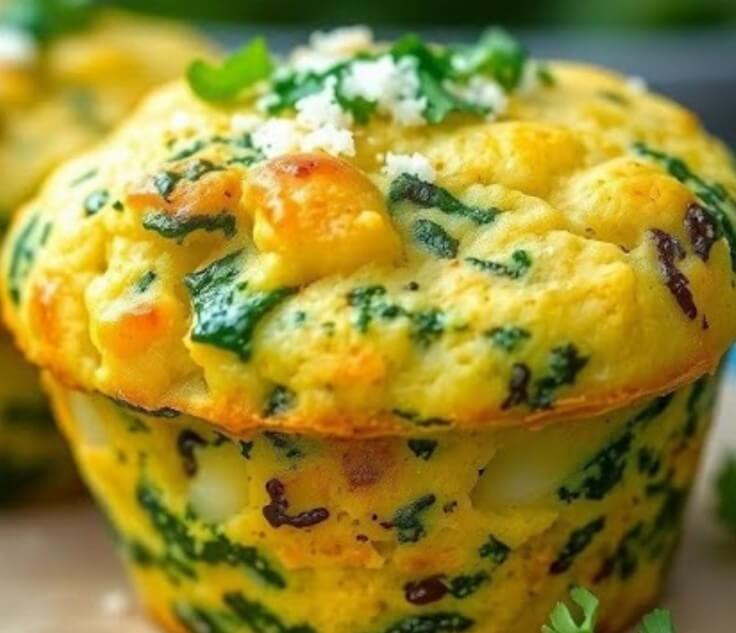 Mediterranean Spinach Potato Muffins 1