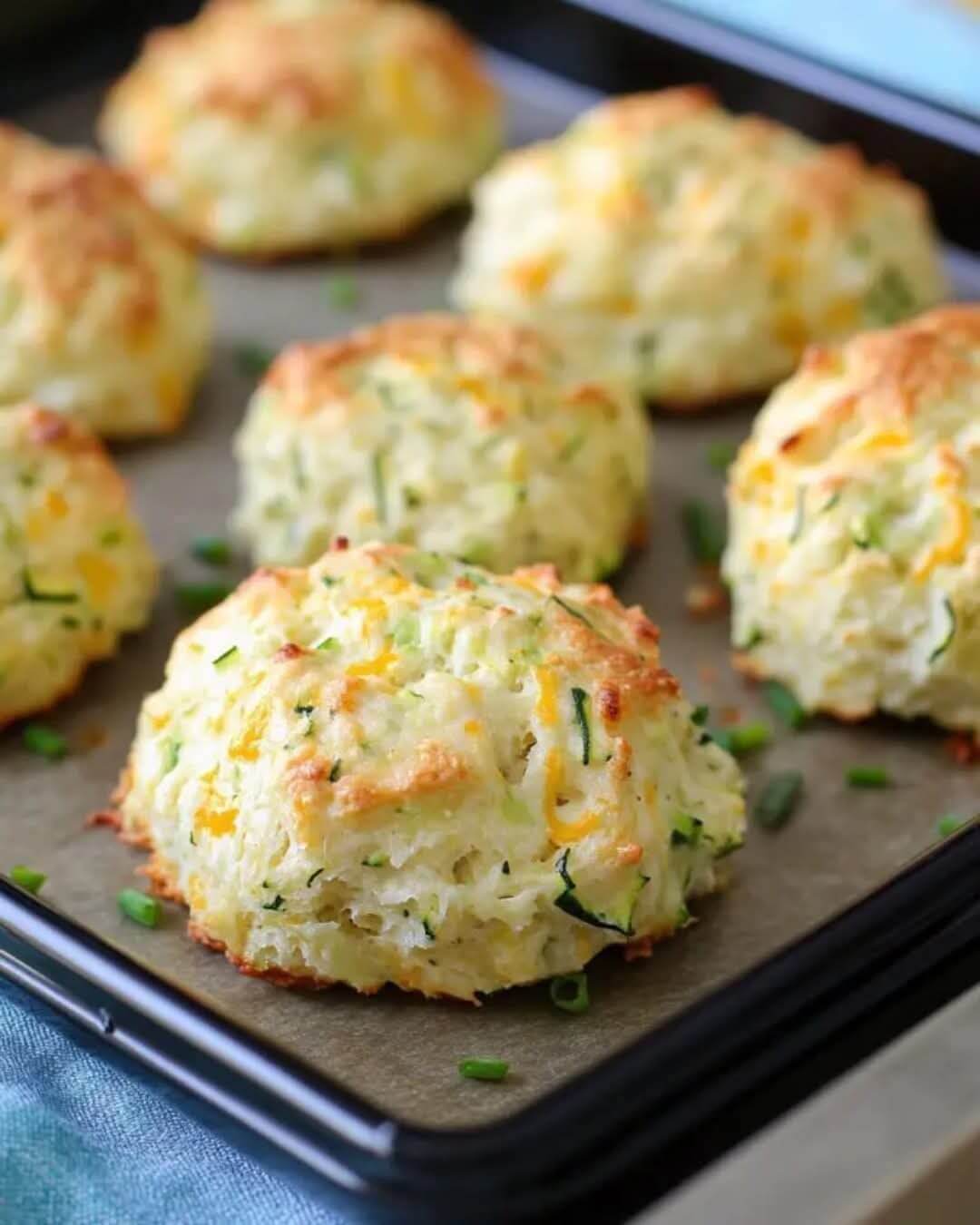 Mediterranean Zucchini Herb Drop Biscuits (Savory & Cheesy with Fresh Herbs) 1