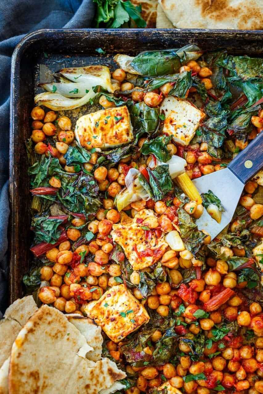 Mediterranean Roasted chickpeas, creamy feta, and bright herbs 1