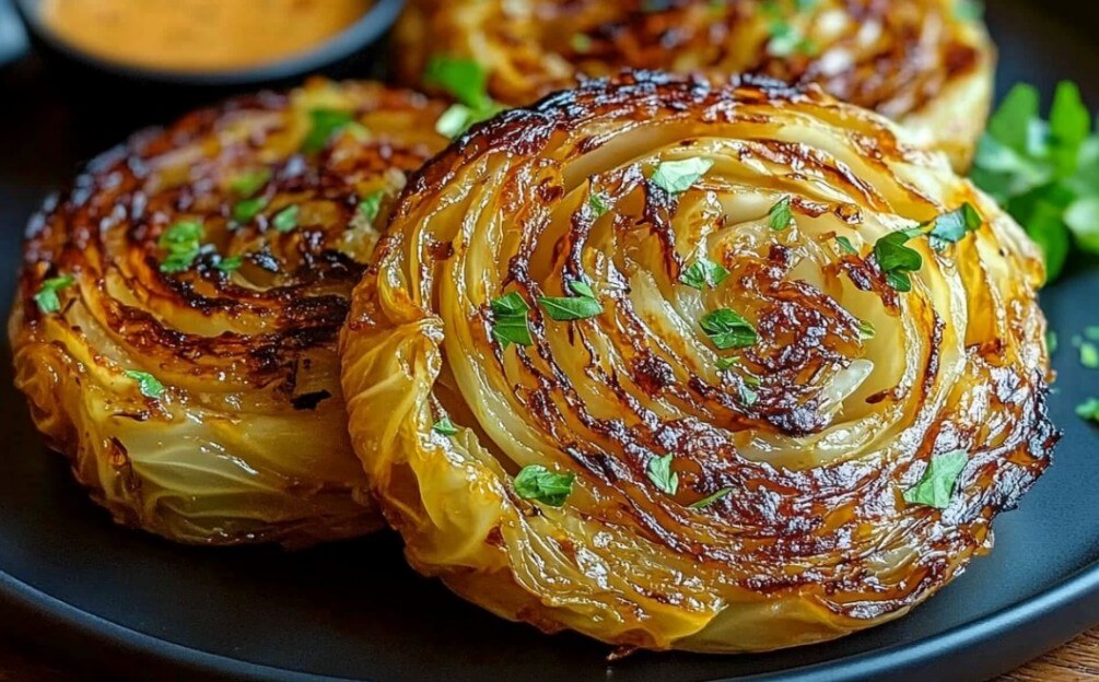 Mediterranean Crispy Roasted Cabbage Steaks 1