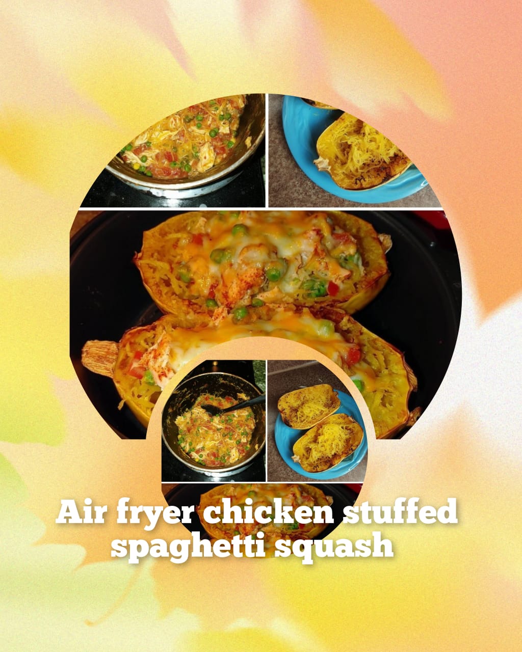 Air Fryer Chicken Stuffed Spaghetti Squash 1