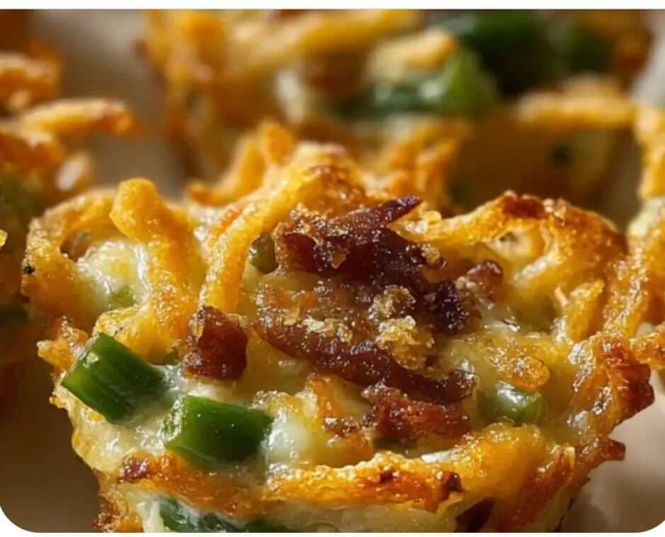 Mediterranean Mini Green Bean Casserole Bites 1