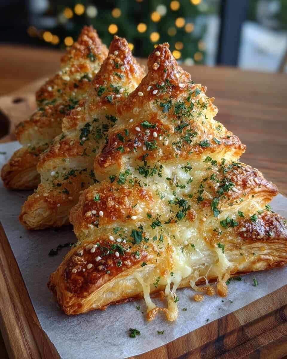 Mediterranean Cheese Puff Pastry Christmas Trees 1