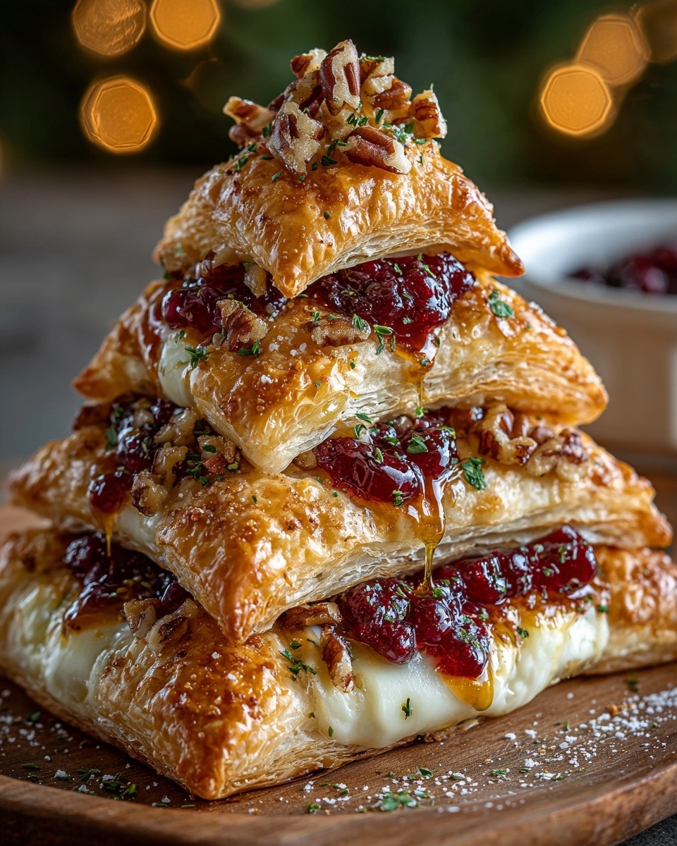 Mediterranean Brie & Cranberry Puff Pastry Tree 1