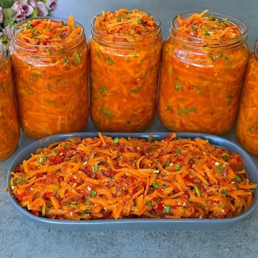 Mediterranean Korean Carrot Salad (Morkovcha) 1