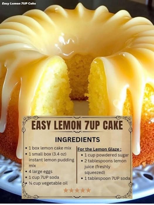 Mediterranean Lemon 7UP Cake 1