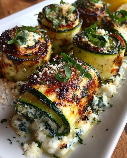 Mediterranean Grilled Zucchini Rollups with Lemon-Basil Ricotta 1