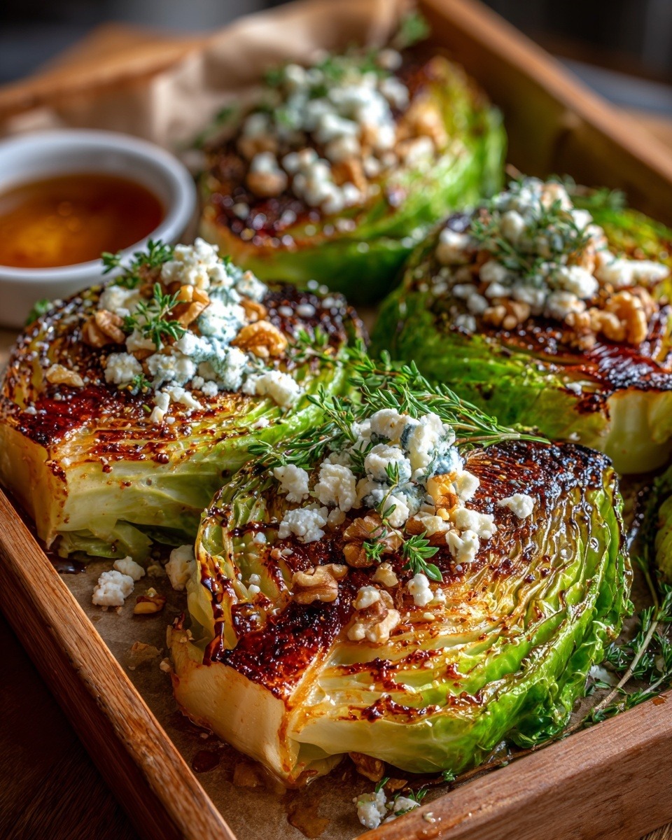 Mediterranean Caramelized Garlic Cabbage with Feta, Walnuts & Hot Honey Drizzle 1