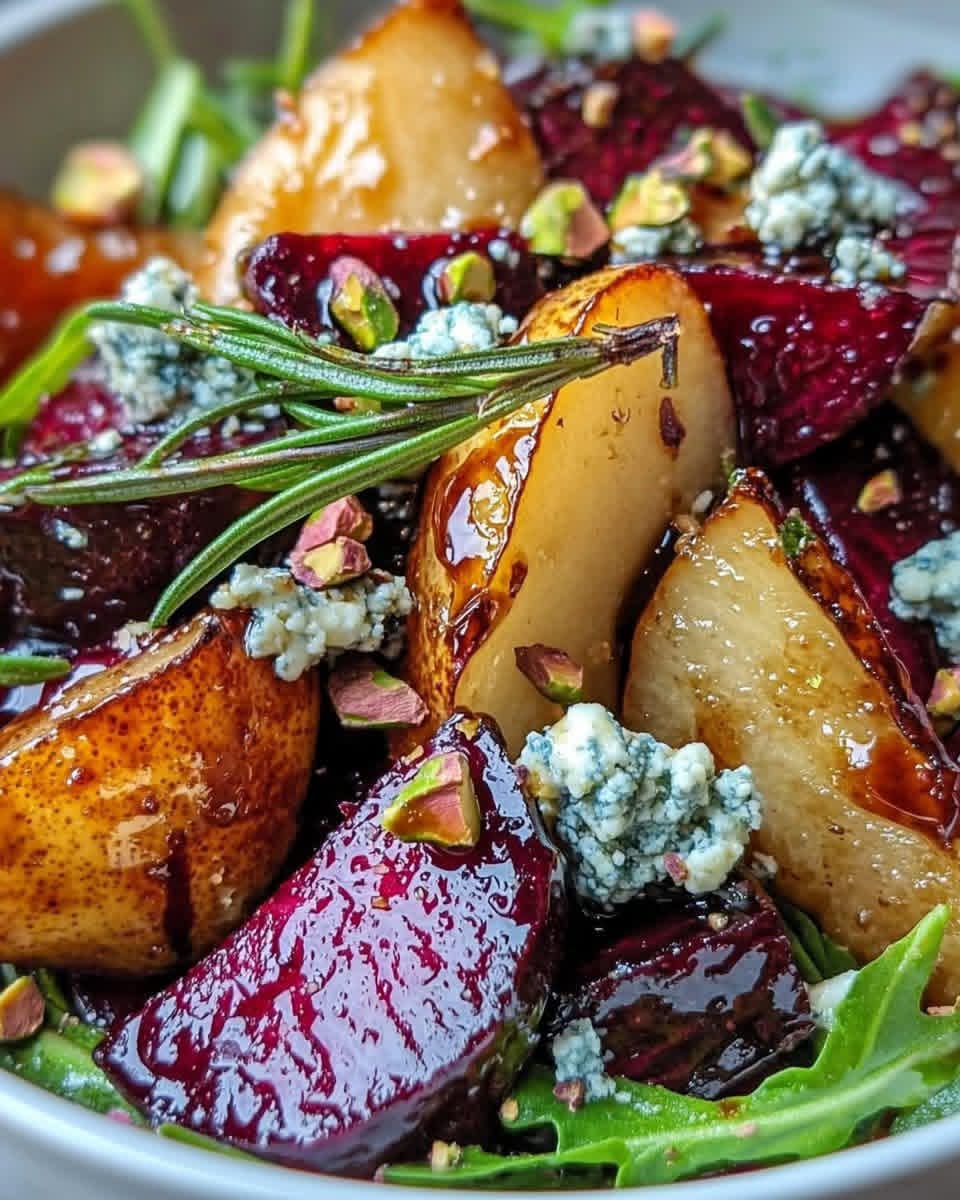 Roasted Beet & Pear Salad Bowl 1