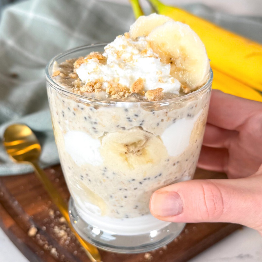 Easy Banana Cream Pie Overnight Oats 1