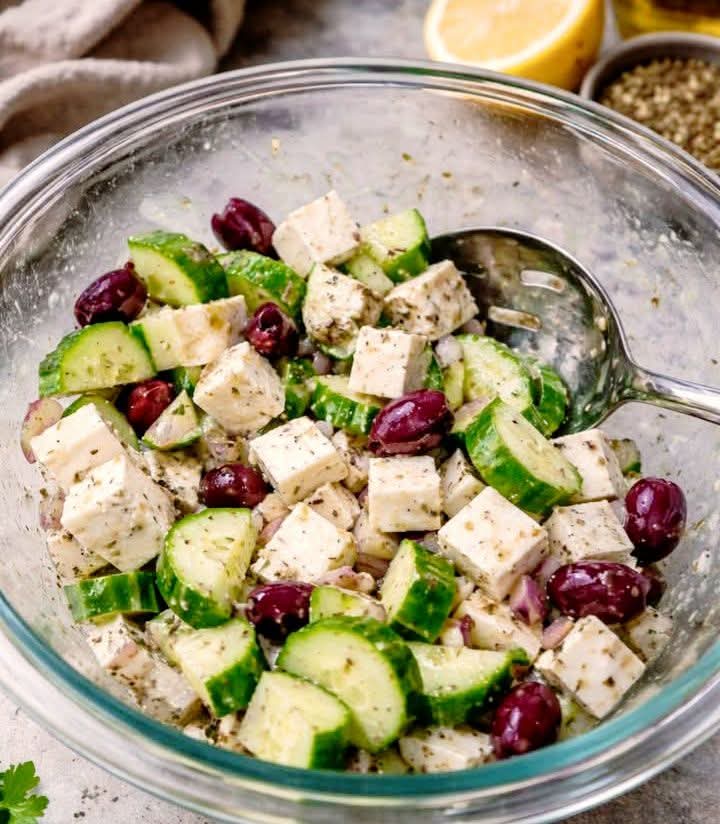 Mediterranean Cucumber and Feta Toss 1