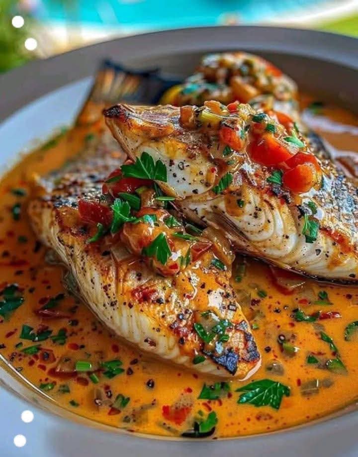 Red Snapper With Creamy Creole Sauce 1