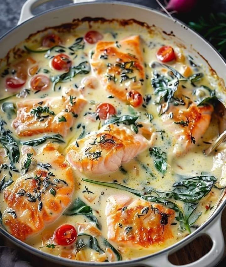 Creamy Spinach and Salmon Delight 1