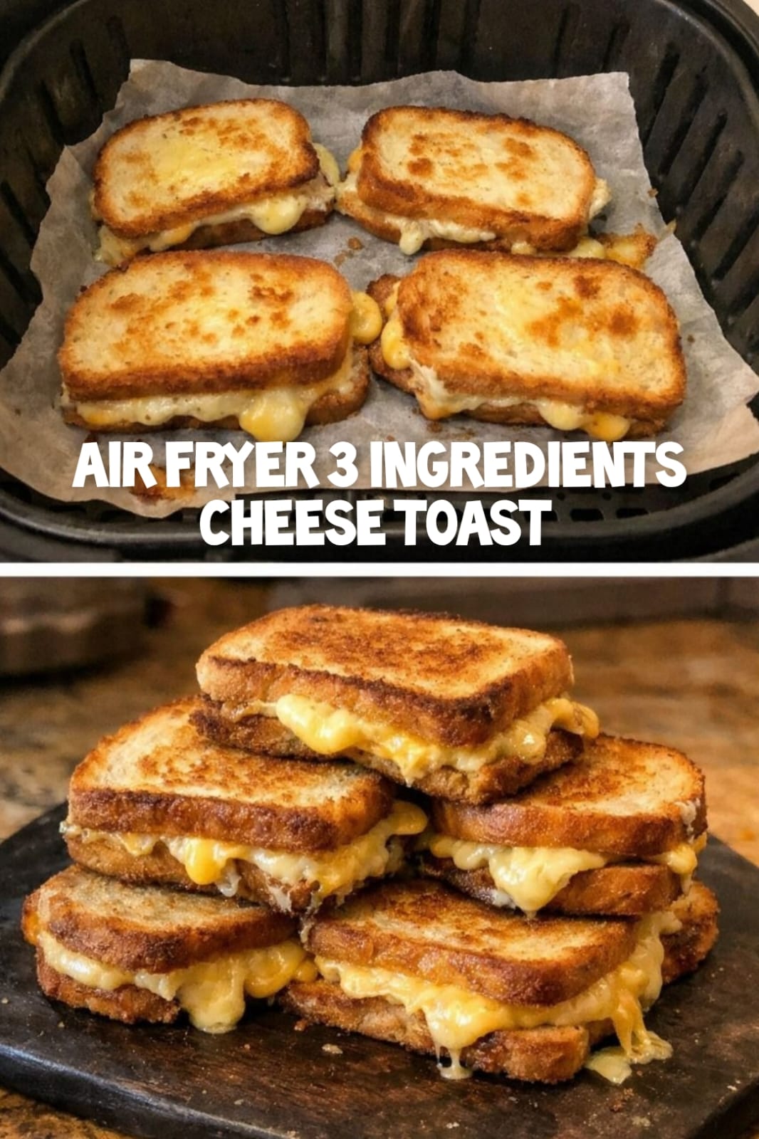 Air Fryer 3-Ingredient Cheese Toast 1