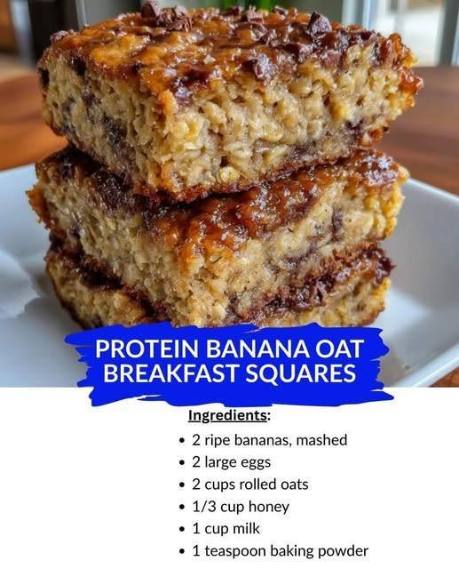 PROTEIN BANANA OAT BREAKFAST SQUARES 1