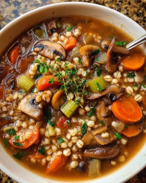 Mushroom Barley Soup That’s Rich, Hearty, and Comforting 1