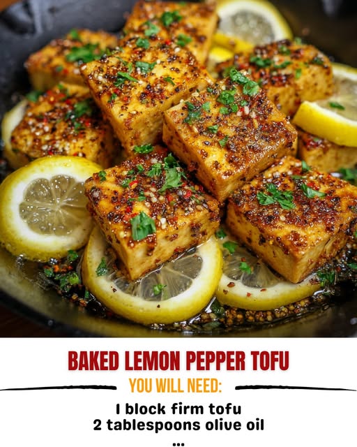 Baked Lemon Pepper Tofu 1
