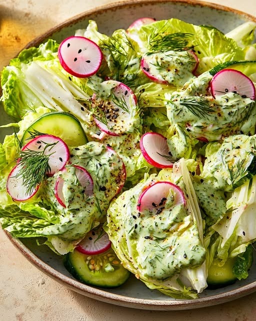Wedge Salad with Tahini Green Goddess Dressing 1