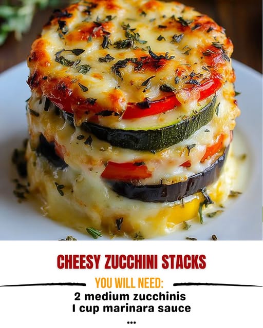 Cheesy Zucchini Stacks 1