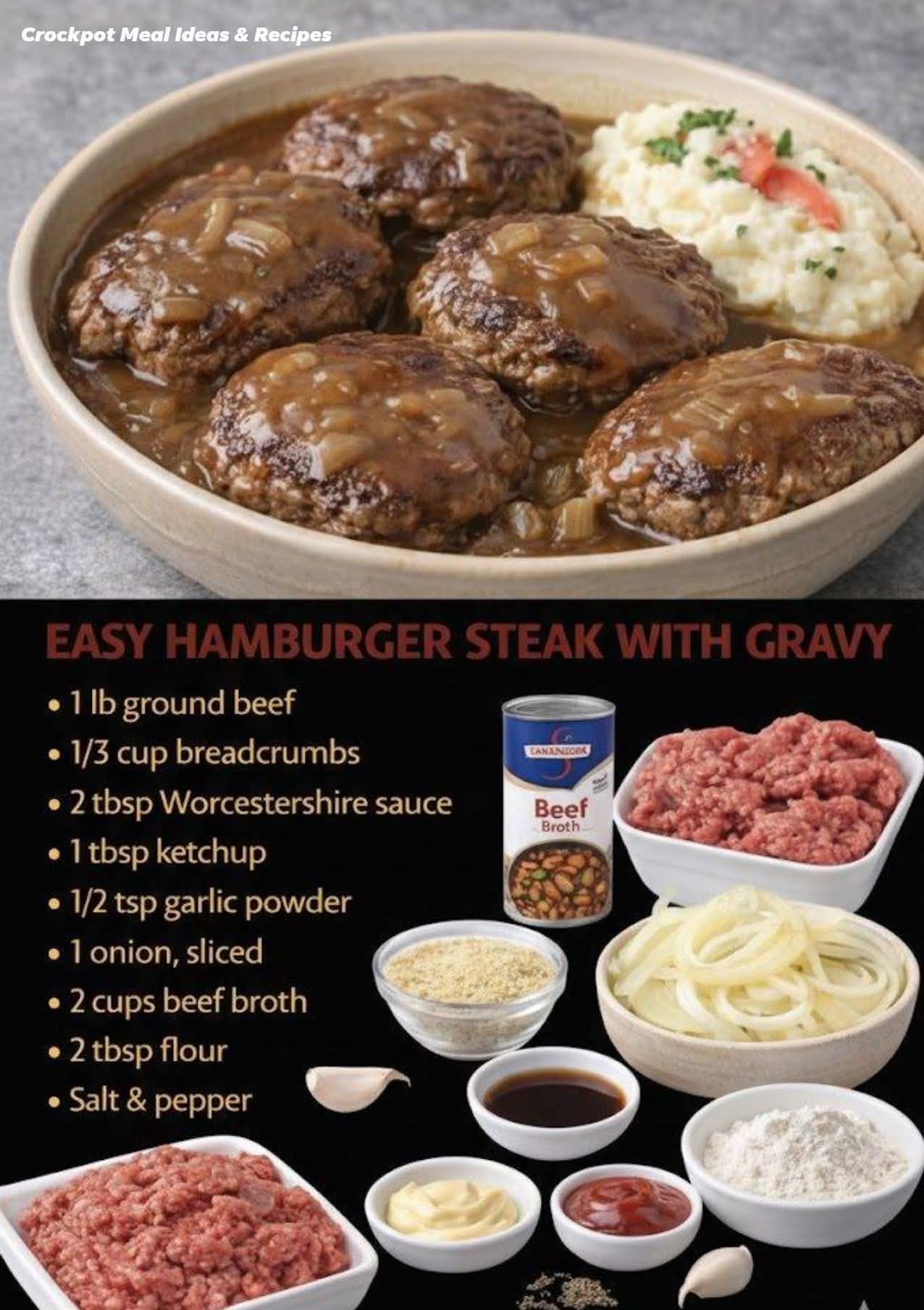 Hamburger Steak With Gravy 1