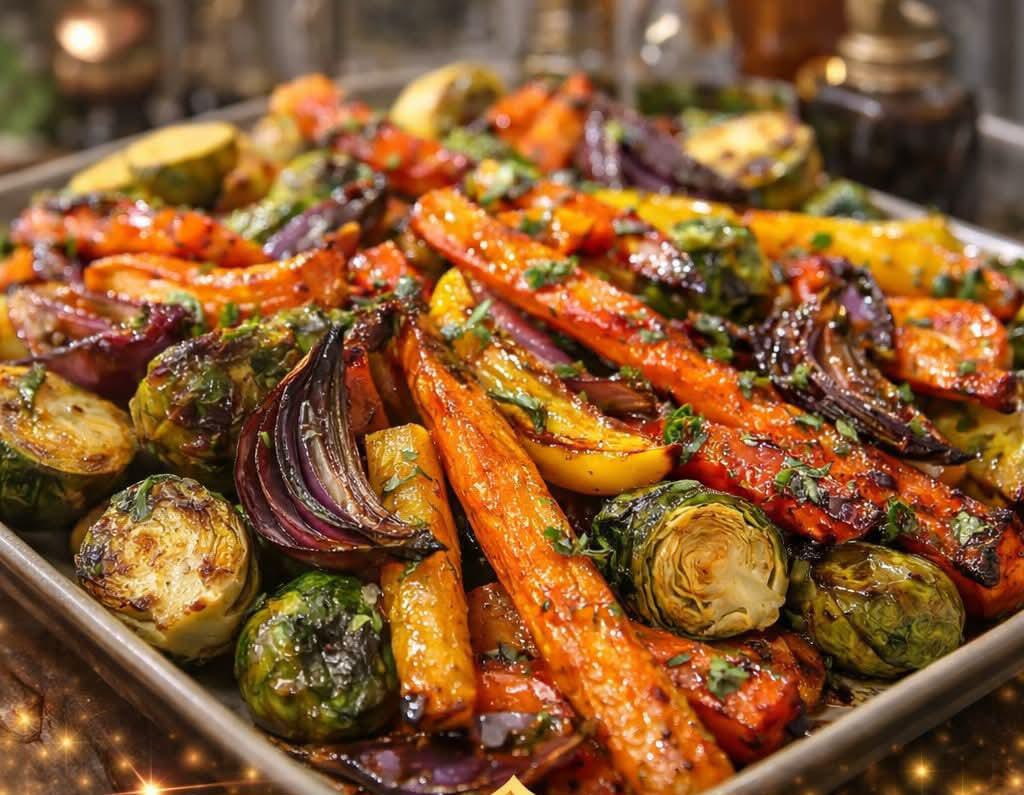 Honey Balsamic Roasted Vegetables 1
