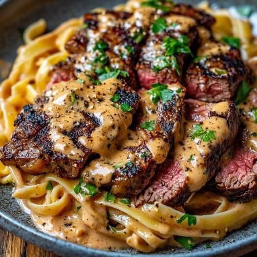 Cajun-Seasoned Steak Fettuccine 1