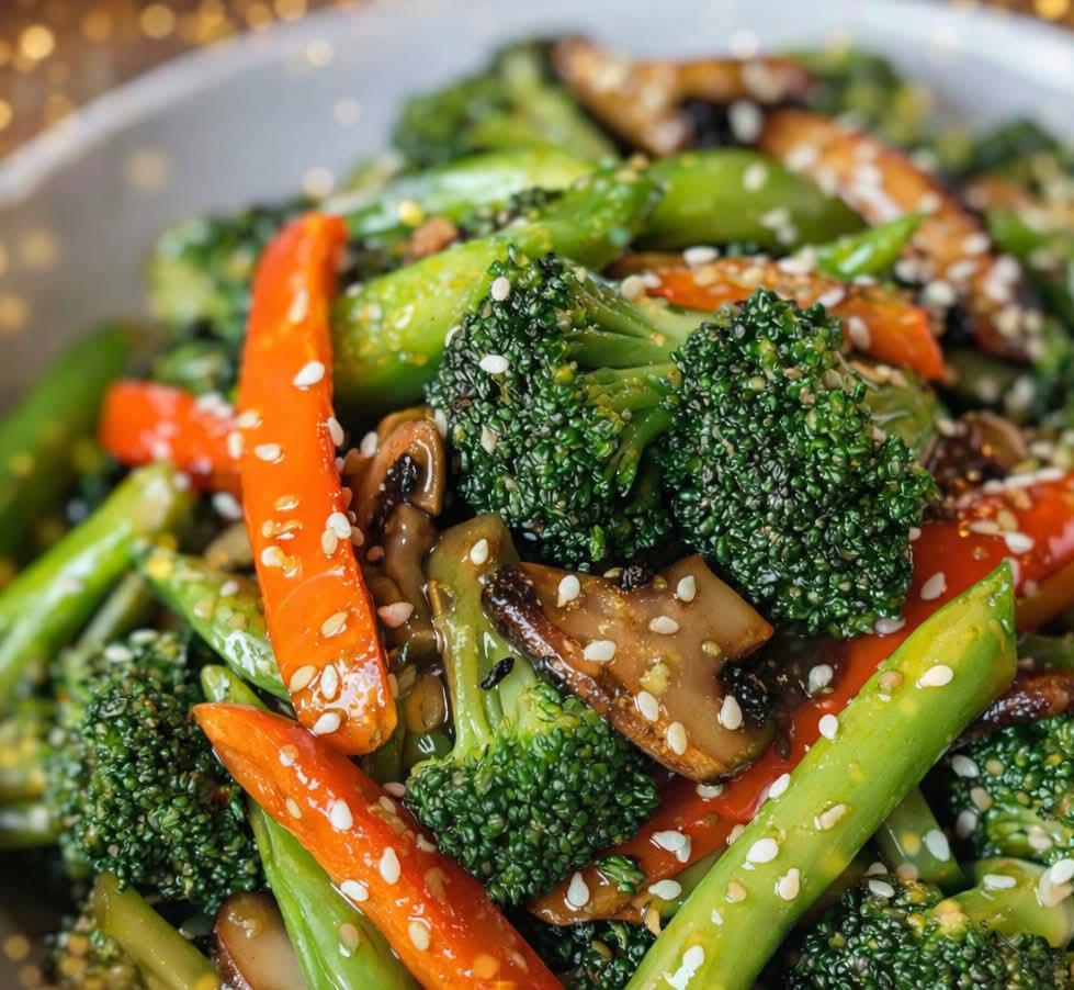 Garlic Sesame Stir-Fried Vegetables 1