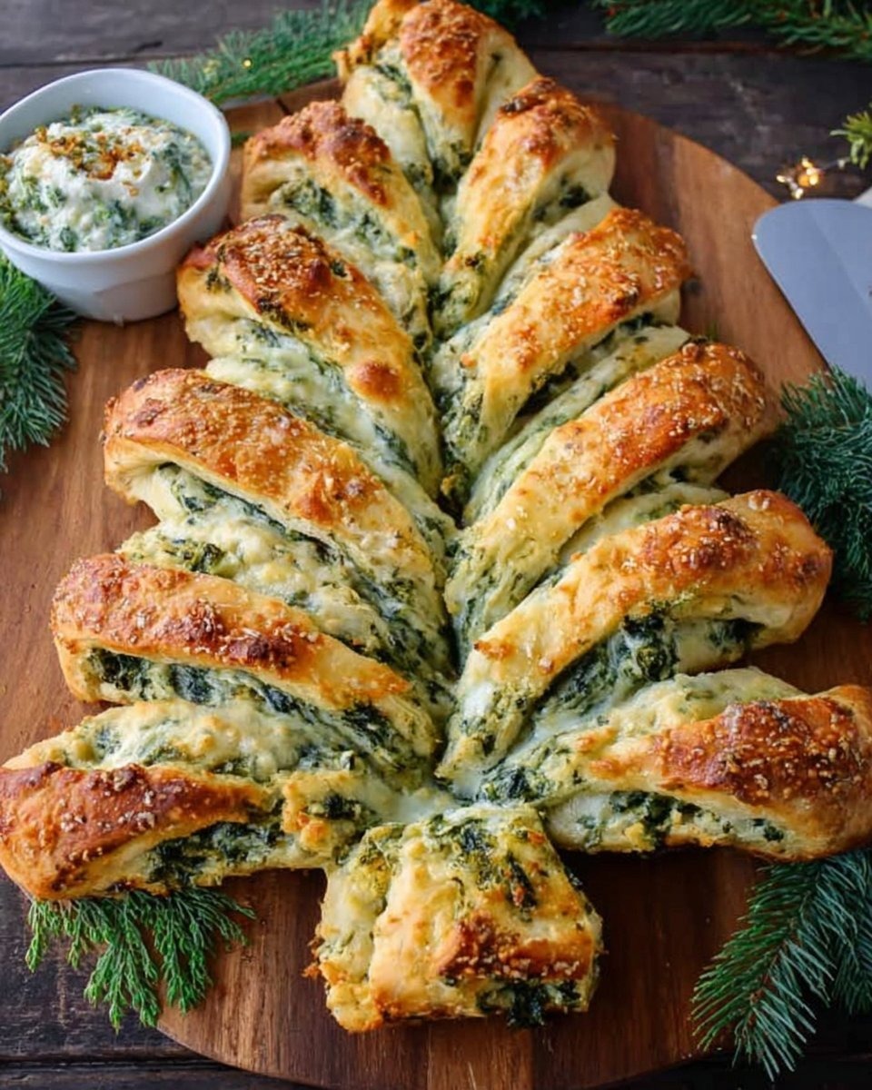 Cheesy Artichoke & Spinach Tree Pull-Apart 1