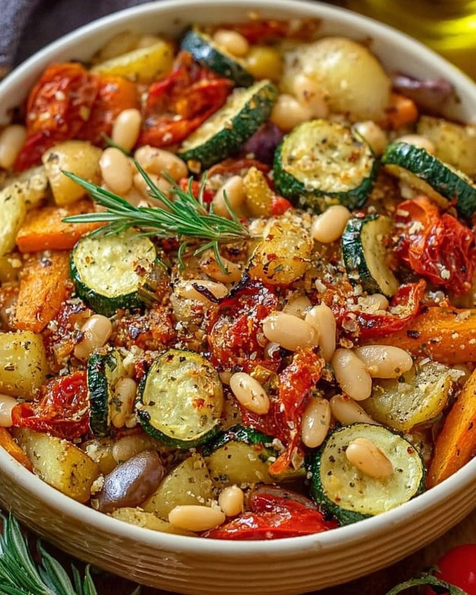 Rustic Roasted Vegetable Bake with Cannellini Beans 1