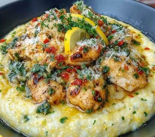 Southern Chicken Scampi with Creamy Parmesan Grits 1
