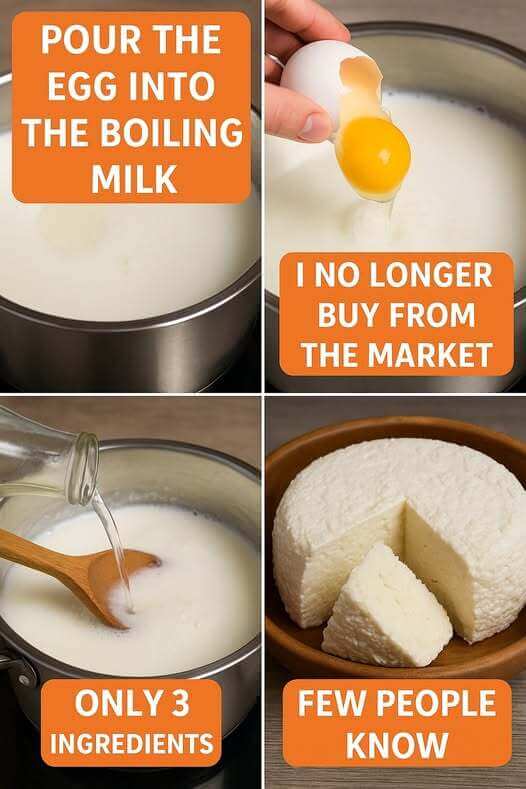 Pour the Egg into the Boiling Milk 1