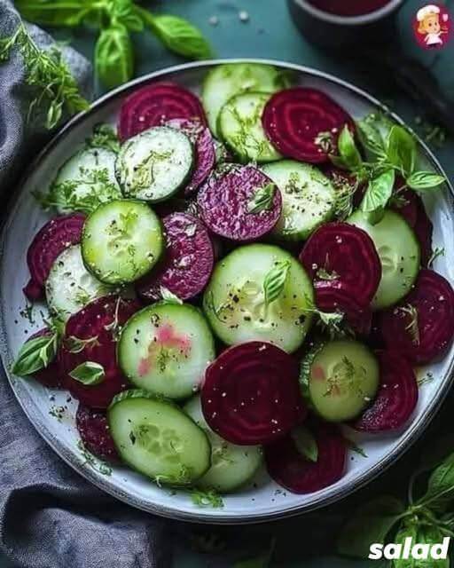 Fresh Cucumber and Beet Salad 1