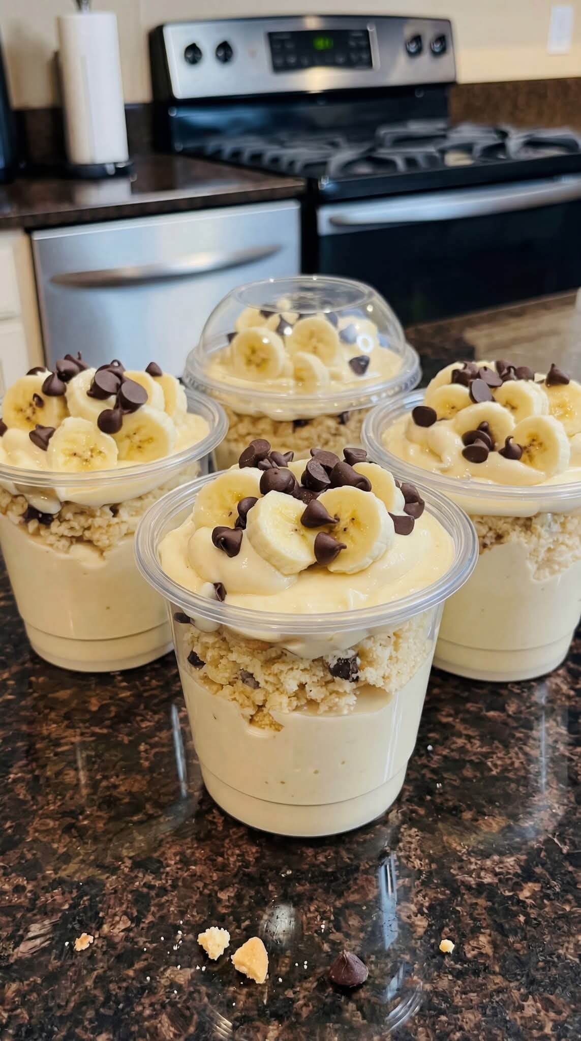 Banana Cream Protein Dessert Cups 1