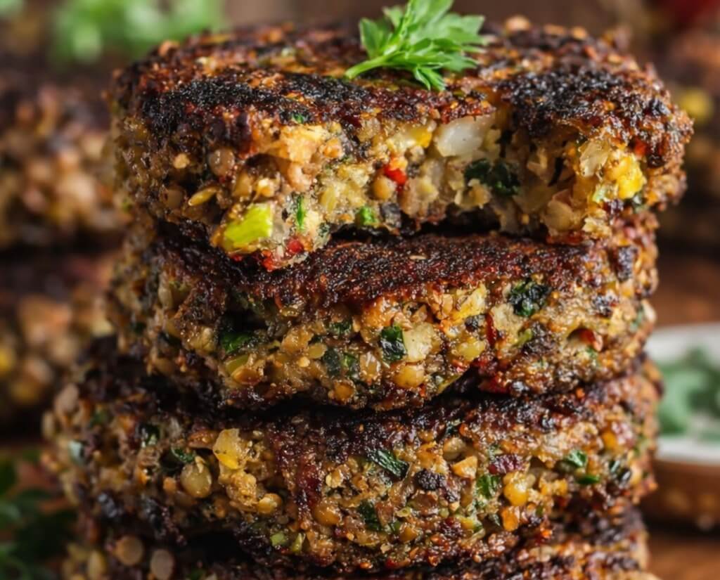 Lentil Veggie Burger Patties 1