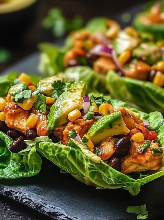 Honey Lime Chicken & Avocado Lettuce Cups 1