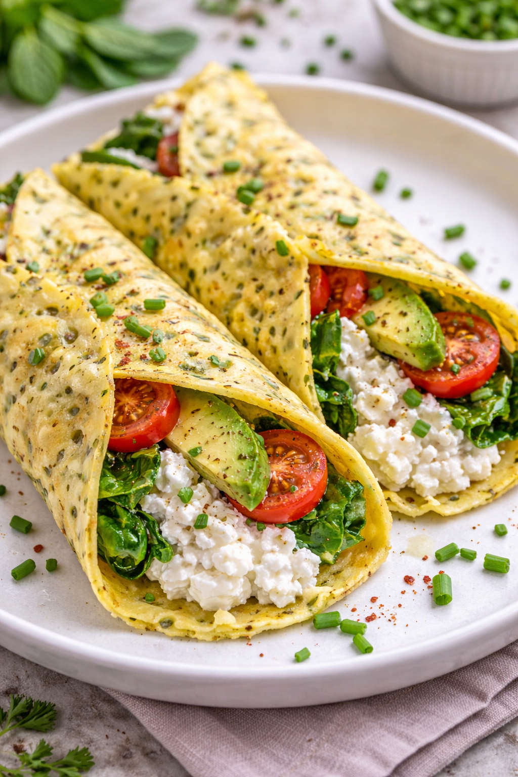 2-Ingredient Cottage Cheese Egg Wraps 1