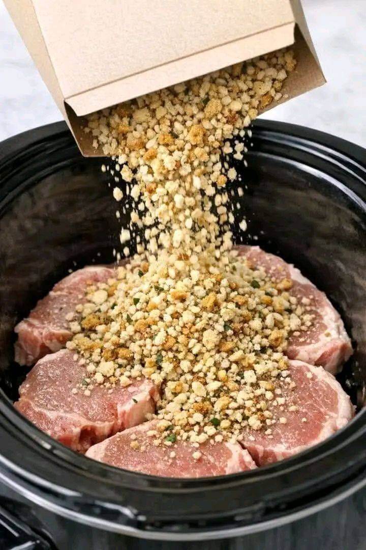 Slow Cooker Stuffing Pork Chops Easy Comfort Meal 1