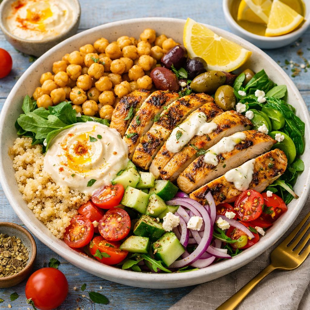 Mediterranean Chicken & Chickpea Power Bowl 1