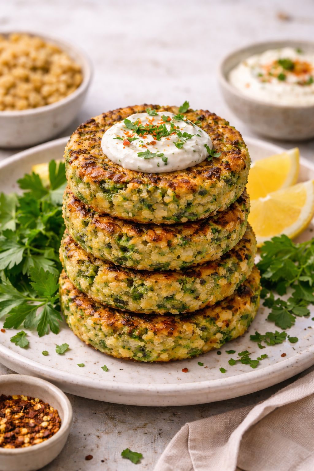 Vegan Broccoli & Quinoa Cakes 1