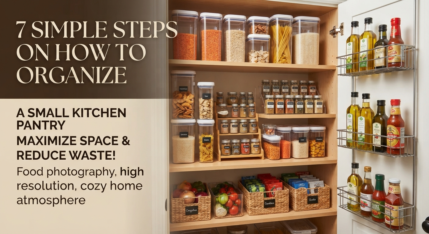 7 Best Simple Steps on How to Organize a Small Kitchen Pantry 1 how to organize a small kitchen pantry