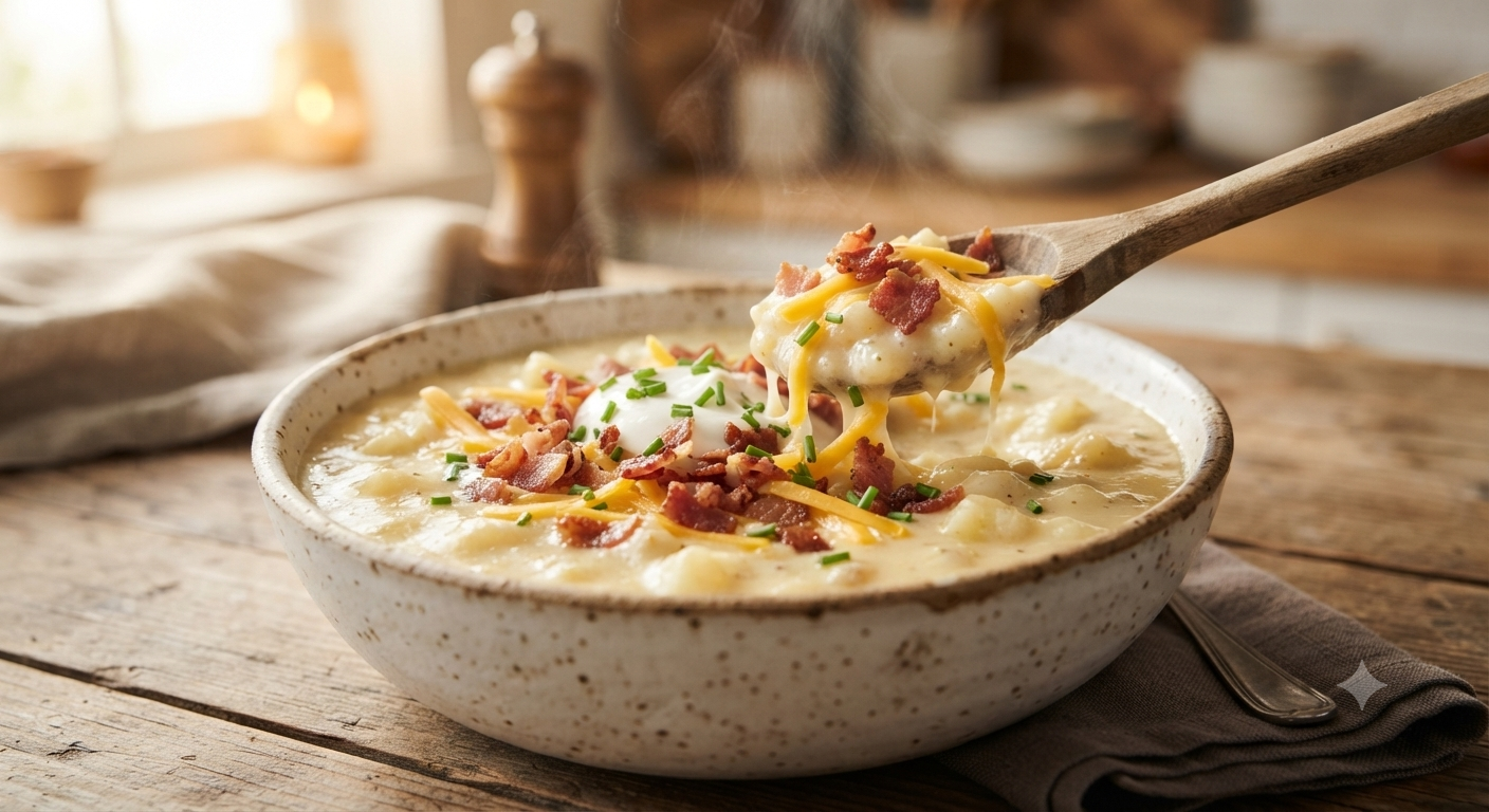 The Best Ever Loaded Baked Potato Soup Recipe (Creamy & Hearty)