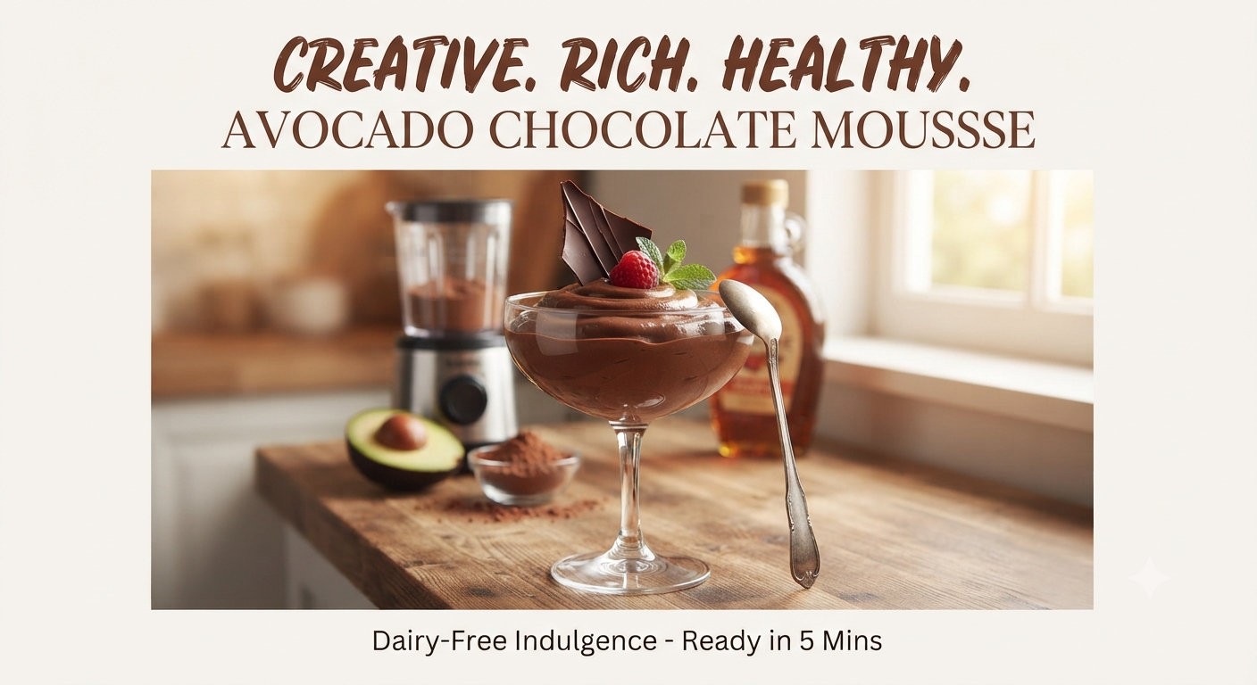Decadent & Healthy Avocado Chocolate Mousse (Dairy-Free)